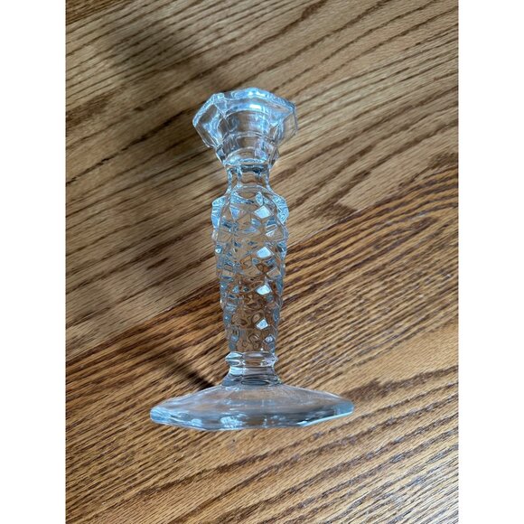 Fostoria American Elegant Glass Taper Candle Holder 6.25" Tall Vintage Crystal - Picture 6 of 8